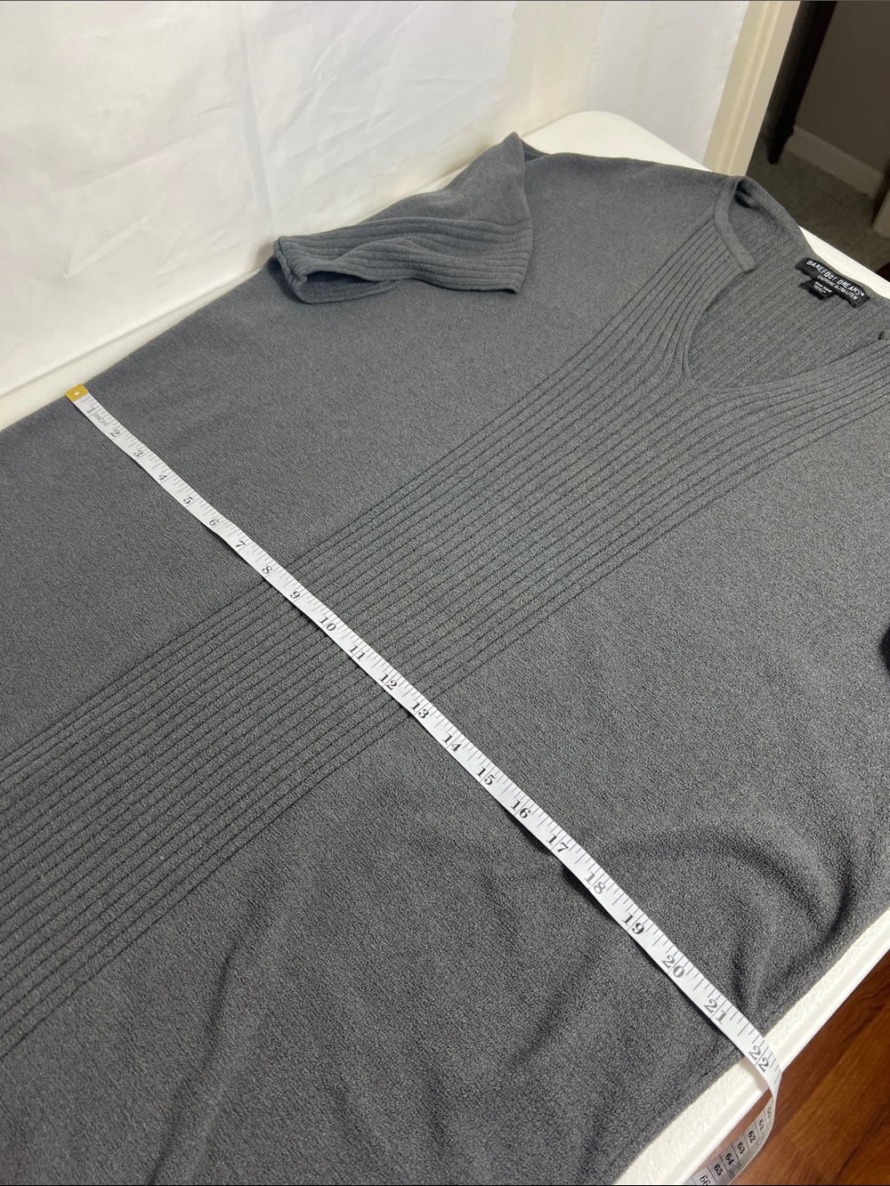 Barefoot Dreams OSFM Caftan Kaftan Charcoal Gray V Neck - Picture 8 of 11